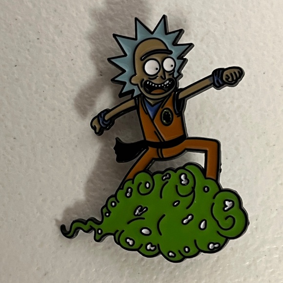 Dragonball Z Rick & Morty Mash Up Enamel Pin Pins Brooch Pins Hats Hatpin - Picture 1 of 9